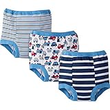Gerber Baby Toddler Boy Training Pants,Blues, 3-Pack