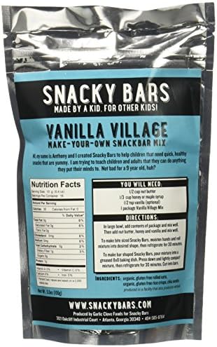 Garlic Clove Foods Snacks Bars, Vanilla Village, 5.5 Ounce