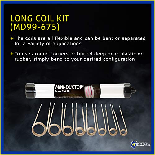 INDUCTION INNOVATIONS MiniDuctor 8Piece Long Coil Kit, Flexible and