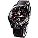 KitMax (TM Unisex Military Army Pilot Style Silicone Band Sport Quartz Wrist Watches (Red)