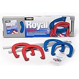St. Pierre Royal Classic Horseshoes Set with 4 Horseshoes, 2 Steel Stakes, and Rule Book