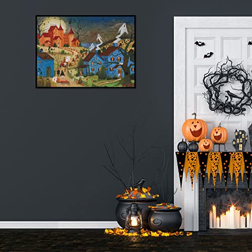 Halloween Haunted Castle 500 Pieces Jigsaw Puzzles for Adults, Halloween Decoration for Family Party Holiday