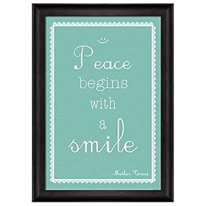 Minty with Lace Quote Peace Begins with a...