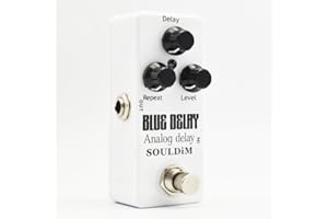 SoulDiM Analog Delay Guitar Effect Pedal with True Bypass Switch Mini Electric Guitar Delay Effect Pedal (Blue delay)