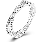 PARCOM S925 Sterling Silver Rings for Women, Vintage S925 Sterling Silver Rings For Women and Men,Great Choice for Mother's Valentine's Christmas Day Birthday Party Fashion Jewelry