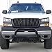 Spec-D Tuning Black Projector Headlights Compatible with 2003-2007 Chevy Silverado, 2002-2006 Chevy Avalanche Without Body Cladding, Left + Right Pair Headlamps Assembly