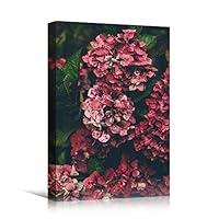 Canvas Wall Art Pink Petals Colorful Farmhouse/Country Floral Multicolor Patterns Photography - 12x18 inches