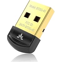 Avantree DG45 USB Bluetooth Adapter for PC, 5.0 Bluetooth Dongle for PC Computer Desktop Laptop, Wireless Transfer for Blueto