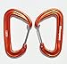 Wincspace Wiregate Carabiner (Set of 2) - Mini Aluminum Lightweight Biners (Orange)