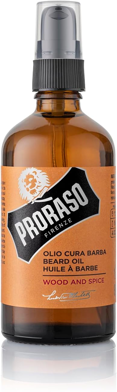 Proraso Beard Oil Wood and Spice 100ml Made in Italy Scented Softener