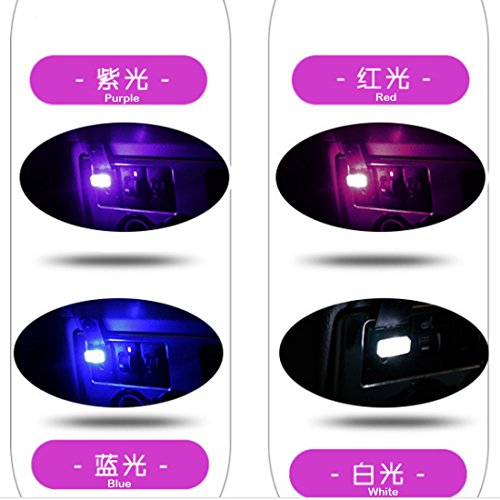 MOTONG 4pcs Package USB Car Interior Atmosphere Lamp - Universal Car Night Decoration Light With USB Charging for All Cars - Thumbnail 2