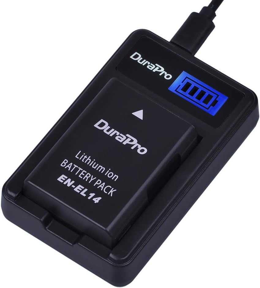 DuraPro Rapid EN-EL14 LCD USB Charger for Nikon EN-EL14, EN-EL14a and Nikon P7000, P7100, P7700, P7800, D3100, D3200, D3300 - Image 3