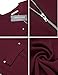 ANGVNS Women Ruched Sleeve Flower Printed Chiffon Blouse, Wine Red-Pure, M