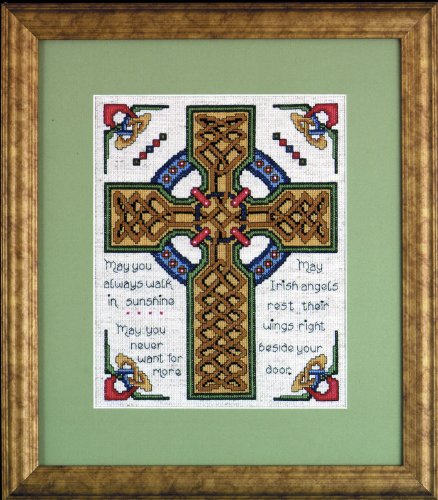 Counted Cross Stitch, Celtic Cross, 8 by 10 inches