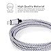 Cablex bc-53-cable Omitech 6' Nylon Braided Charging Cable Charger, 8-Pin Lightning to USB Cable Cord Compatible with iPhone 7/ 7 Plus/6/6s/6 plus/6s plus, iPhone 5/5s/5c, etc. - White - 3 Piece