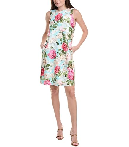 Anne Klein Sleeveless Shift with Ruffle Collar Cape Blue at Amazon Women's Clothing store