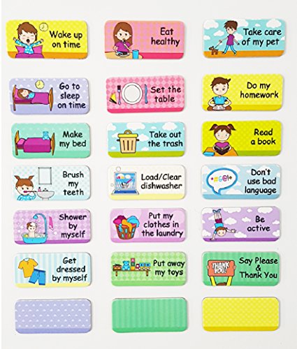 Kefpo Magnetic Daily Responsibility Chore Chart for Kids, Promotes Responsibility and Self Care, size 8.2 x 11.2 Inch