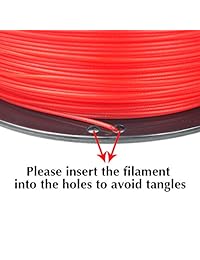 PRILINE 2019 Nuevo PETG 1KG 1,75 3D impresora Filamento, Precisión dimensional +   0.001 in, 2.2 lbs Spool, 0.069 in, Rojo