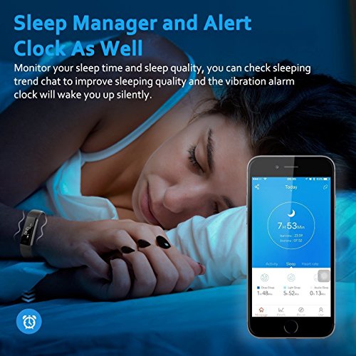 image for TechCode Fitness Tracker HR, Activity Tracker Watch with Heart Rate Mo