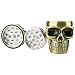 Golden Bell Upgraded Full Metal Spice Herb Skull Grinder - Bronze