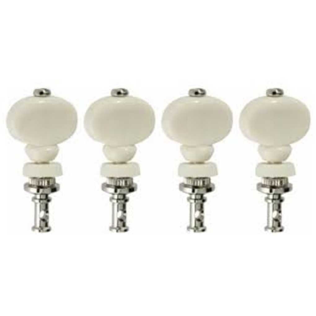 Grover 3W White Uke Buttons 4 Set