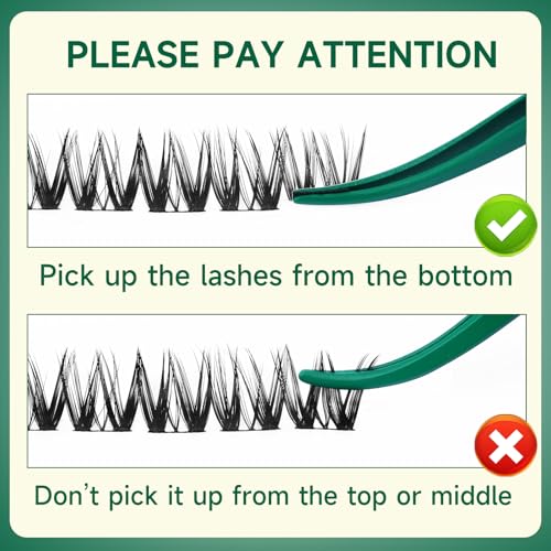 KEYYOU Flora Lash Clusters Flaunt Eyelash Clusters D Curl Cluster Eyelash Extensions 8-18mix False Eyelashes 132pcs Classic Wispy Natural Lash Cluster with Spikes（F01）