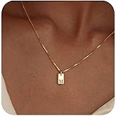 Nelytiya Initial Necklace for Women Gold Plated Dainty Letter Necklace with Initials A-Z Pendant Tiny Cute Name Necklaces Initial Jewelry Trendy