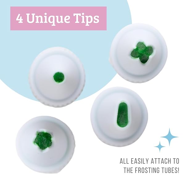 SWEETS INDEED CHRISTMAS COOKIE DECORATING KIT – 11.31 OZ | 3 FROSTING TUBES (RED, GREEN & WHITE) + 4 DECORATING TIPS + 2.5 OZ HOLIDAY SPRINKLES FOR CHRISTMAS COOKIES, CUPCAKES & CAKES