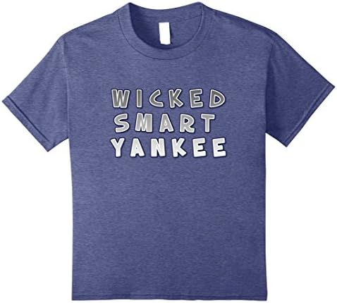 Kids New England Wicked Smart Yankee Maine Vermont Massachusetts 8 Heather Blue