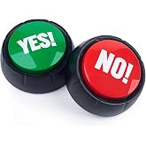 MyMealivos Funny Buzzer Button Toy - Gag Gifts, Game Addition, Stocking Stuffer (Yes No)