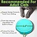 CatGuru Cat Bowls, Whisker Friendly Cat Food Bowl for Indoor Cats, Reliefs Whisker Fatigue, Wide Pet Bowl, Non Slip Pet Feeding Bowls, Shallow Kitten Dish (Aruba)