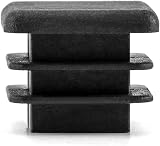 QWORK Square Plastic End Caps 3/4" x 3/4" 20mm Ribbed Tube Furniture Foot Plugs view 3