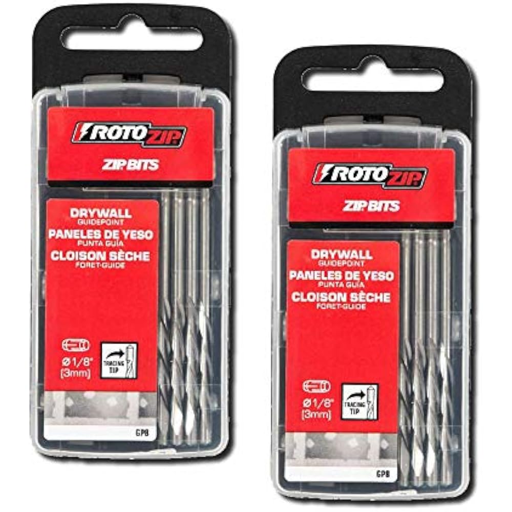 Roto-Zip 1/8" Guide Point Drywall Router Bits For Cutout Tools (16-Pack