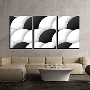 3 Piece Canvas Wall Art - Five Bare Trees in a Row at The Edge of a Small Dutch Village. - Modern Home Art Stretched and Framed Ready to Hang - 16"x24"x3 Panels