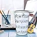 Amazing Roo Mug Cup With Guitar Handle And Art Musical Notes Holds - 13.5 Oz, Tea Coffee Milk Ceramic Mug - Gift For Music Lover