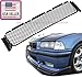 EAXIRACING compatible with 1992-1998 BMW E36 3-Series M3 Style Front Bumper Cover + Lip + Clear Fog Lights