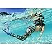 Fin Fun Mermaid Tail, Reinforced Tips, Monofin, Rainbow Reef, Size Adult S