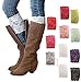 Gellwhu 3-12 Pack Women Lace Trim Boot Cuffs Toppers Leg Warmers (11 pack)