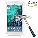 TANTEK [2-Pack Screen Protector for Google Pixel XL (5.5-inch,2016),Tempered Glass Film,Ultra Clear,Anti Scratch,Bubble Free,Case Friendly