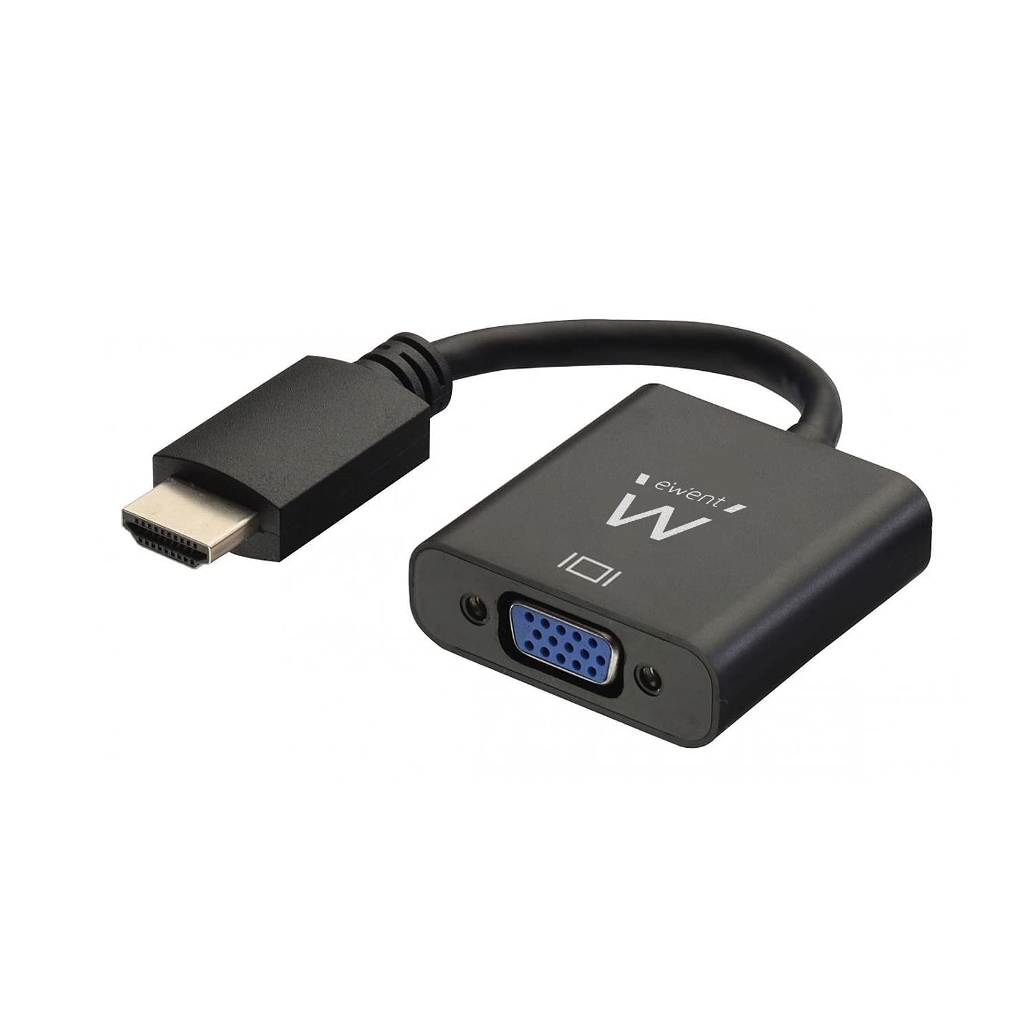 ewent EW9864-HDMI to VGA (Male to Female) Adapter for Computer, Desktop, Laptop, PC, Monitor, Projector, HDTV, Chromebook, Raspberry Pi, Roku, Xbox and more - Black