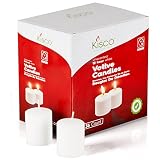 Kisco Candles Votive Candles - Set of 36 Restaurant and Relight Party Candles -White Unscented Votive Candles - Home Décor Candles with Approx. 12 Hour Burning Time