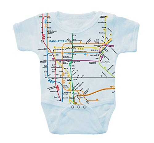 NYC Subway Line Infant Romper (Manhattan) 18MO Blue