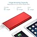 Poweradd Pilot 4GS Plus 20000mAh External Battery Pack 8-Pin & Micro Input 3.6A Power Bank for iPhone, iPad, Samsung, LG and More - Red (MFi 8 Pin and Micro Cable Included)
