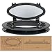 Amarine-made Boat Yacht Elliptical Oval Opening Portlight Porthole 16” X 8-5/8” Replacement Window Port Hole - ABS, Tempered Glass, Color: White, Black (Black)