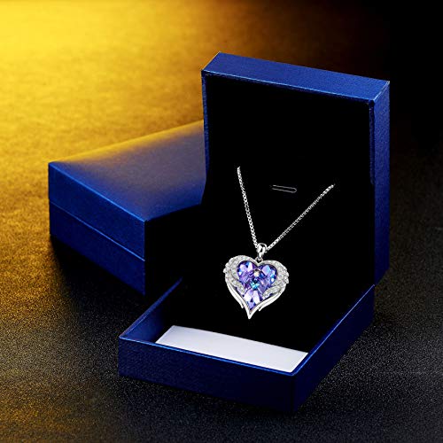 NEWNOVE Angel Wings Heart Necklaces for Women, Valentines Day Gifts for Her, Romantic Gifts for Wife Grandma Mom and… - Image 5