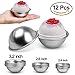 SEILANC Bath Bomb Mold, Metal Bath Bomb Mold Set, 12 Pcs 3 Sizes with Baking Stickers, Large & Small Bath Bomb Molds, DIY Metal Bath Bomb Mold Fits for Crafting Your Bath Homemade