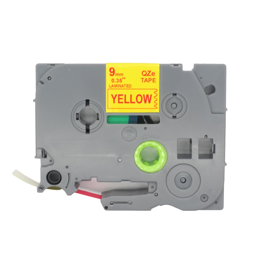 BROVACS 1 Pack Red on Yellow Laminated Label Tape Compatible for Brother P-Touch Label Printer TZ 622 TZe 622 9mm 3/8" OPA4622