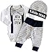 Newborn Baby Boy Clothes New to The Crew Letter Print Romper+Long Pants+Hat 3PCS Outfits Set 0-3 Months