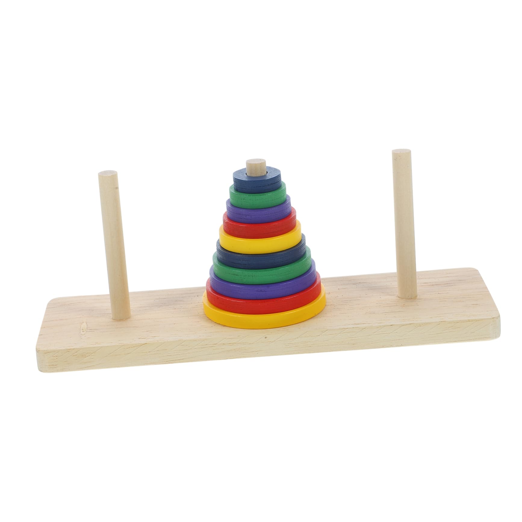 SUPVOX Wooden Tower of Hanoi Puzzle Game Intellectual Toy Board Game for Adults and Kids Creative Brain Teaser Puzzle for Home Party
