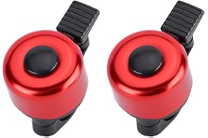 TFIRY 2 Pack Bike Bell Mini Bicycle Bell Thumb Bell for Adults Kids Boys Girls BMX MTB Bicycle Mountain Bike Scooter Folding Bicycle